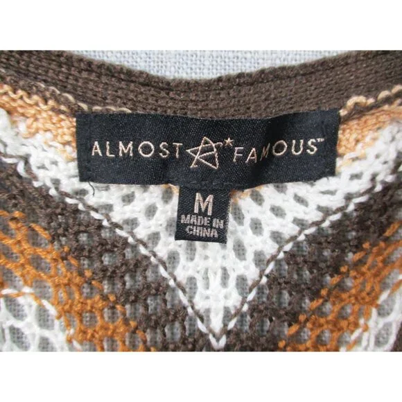 Crochet Chevron Fringe Dress Size M By Almost Famous - Picture 3 of 9